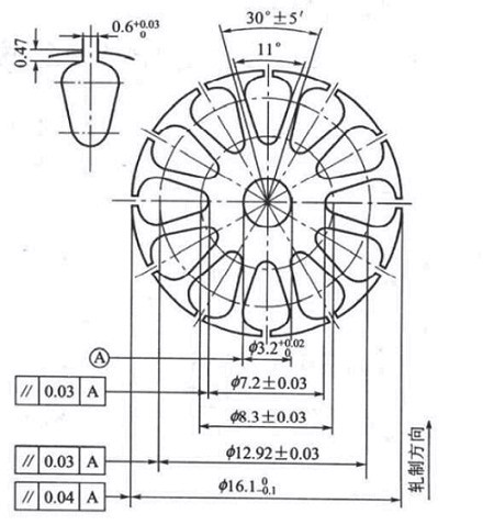 沖壓模具-電機轉子圖-五金沖壓件加工廠